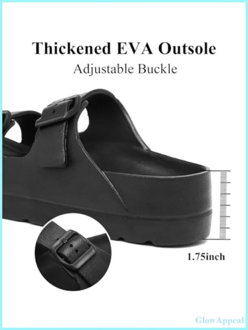 Women's EVA Platform Sandals with Arch Support Adjustable Buckle Slip On Beach